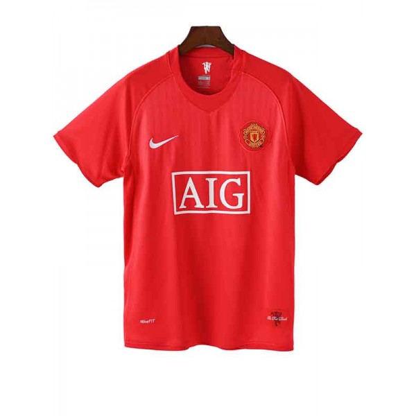 Manchester united home jersey mens retro shirt 2007-2008